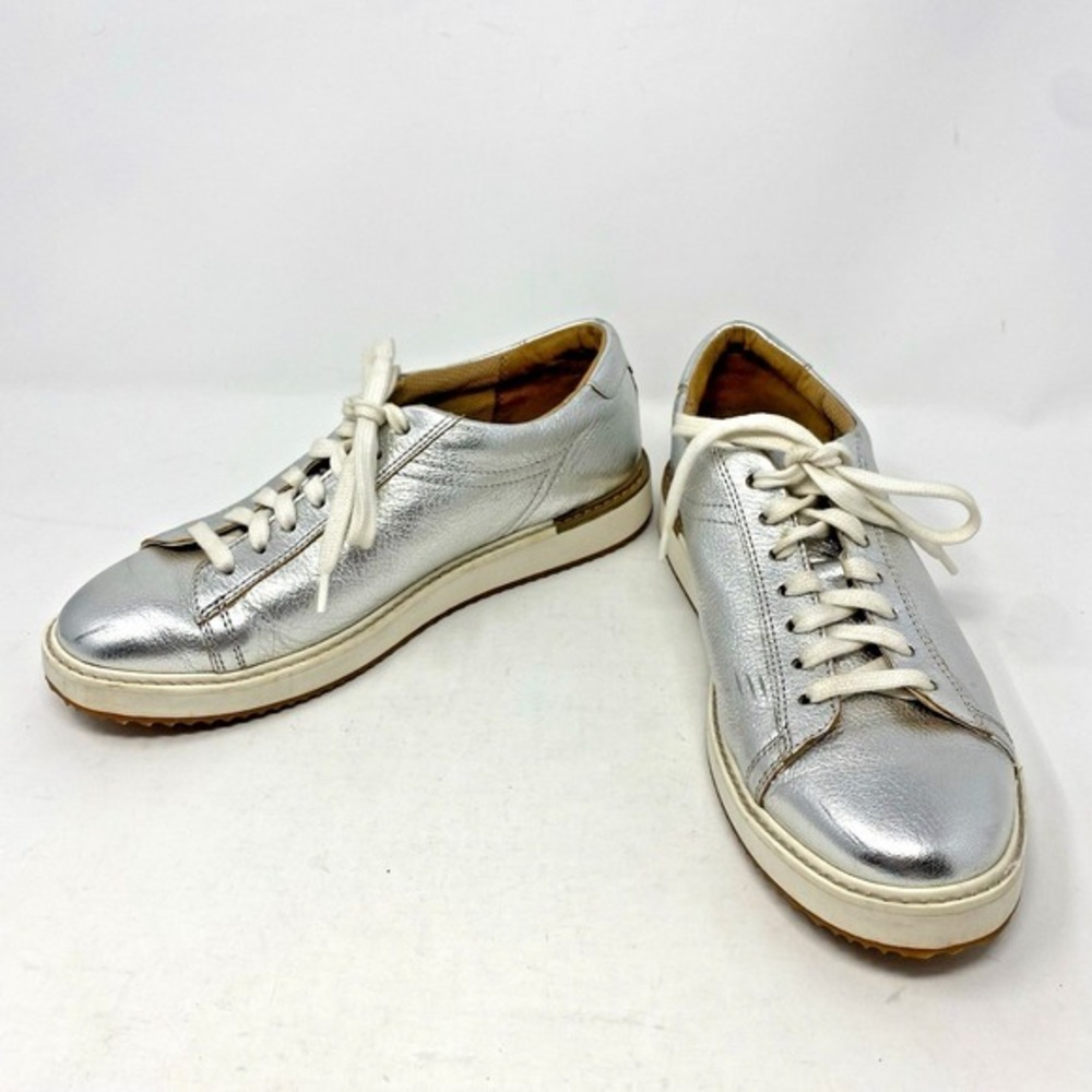 Hush Puppies Womens Sabine Sneakers 9 Bounce Plus Metallic Silver Leather